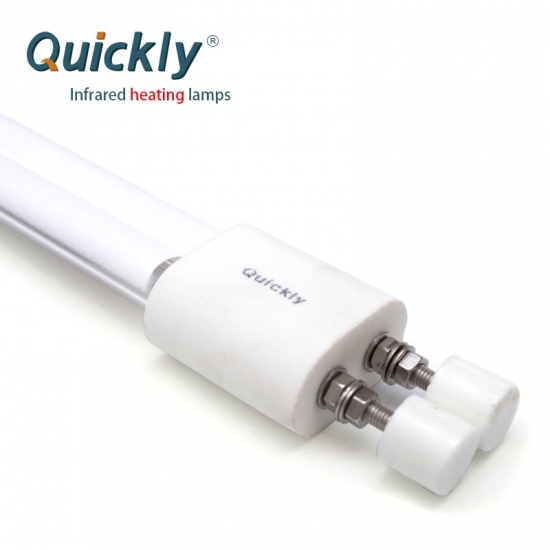 white coating twin tube medium wave heater lamps